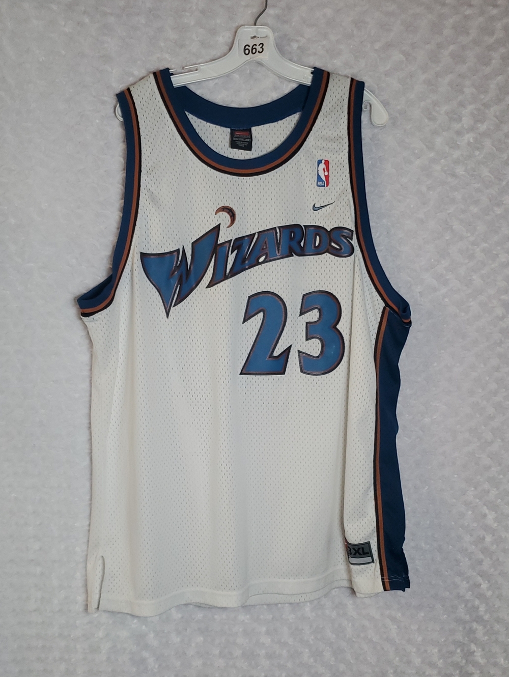 Nike White & Navy Washington Wizards #23 Jersey - Size 3XL